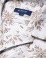 Eton Floral Embroidery Linen Resort Shirt White