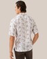 Eton Floral Embroidery Linen Resort Shirt White