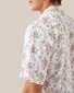 Eton Floral Embroidery Linen Resort Shirt White