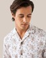 Eton Floral Embroidery Linen Resort Shirt White