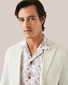 Eton Floral Embroidery Linen Resort Shirt White