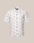 Eton Floral Embroidery Linen Resort Shirt White