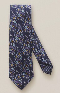Eton Floral Fantasy Pattern Silk Tie Navy