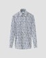 Eton Floral Leaves Fantasy Signature Twill Shirt Blue