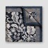 Eton Floral Leaves Pattern Pocket Square Blue