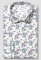 Eton Floral Pattern Cotton Twill Shirt Light Blue-Multi