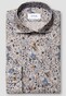 Eton Floral Pattern Fine Twill Shirt Grey