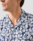 Eton Floral Pattern Garment Washed Resort Overhemd Blauw