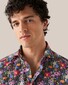 Eton Floral Pattern Linen Shirt Multicolor
