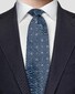 Eton Floral Pattern Linen Silk Multi Texture Tie Blue