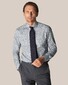 Eton Floral Pattern Signature Poplin Shirt Grey