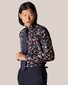 Eton Floral Pattern Signature Twill Overhemd Navy-Multi