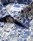 Eton Floral Pattern Signature Twill Shirt Blue