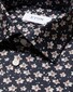 Eton Floral Pattern Signature Twill Shirt Dark Night-Black