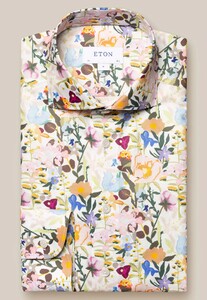 Eton Floral Pattern Signature Twill Shirt Multicolor