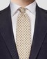 Eton Floral Pattern Silk Lightweight Panama Weave Tie Off White