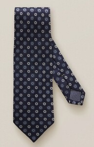 Eton Floral Pattern Silk Tie Navy