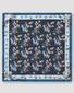 Eton Floral Pattern Silk Twill Pocket Square Navy-Multicolor