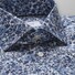 Eton Floral Poplin Extra Long Sleeve Shirt Deep Blue Melange