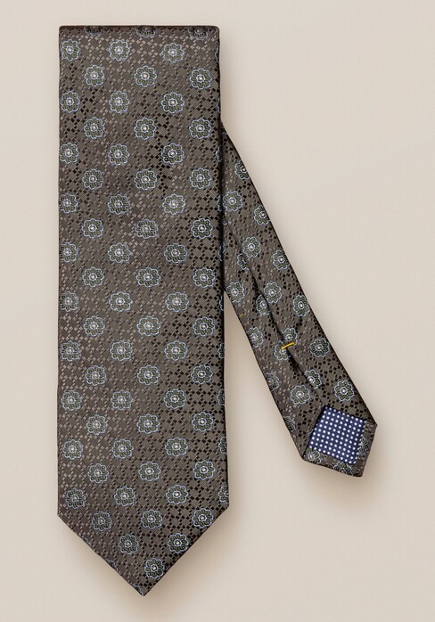 Eton Floral Silk Tie Das Donker Groen