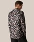 Eton Floral Silk Twill Mother of Pearl Buttons Overhemd Zwart