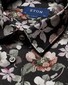 Eton Floral Silk Twill Mother of Pearl Buttons Overhemd Zwart