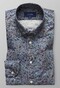 Eton Floral Twill Shirt Deep Blue Melange