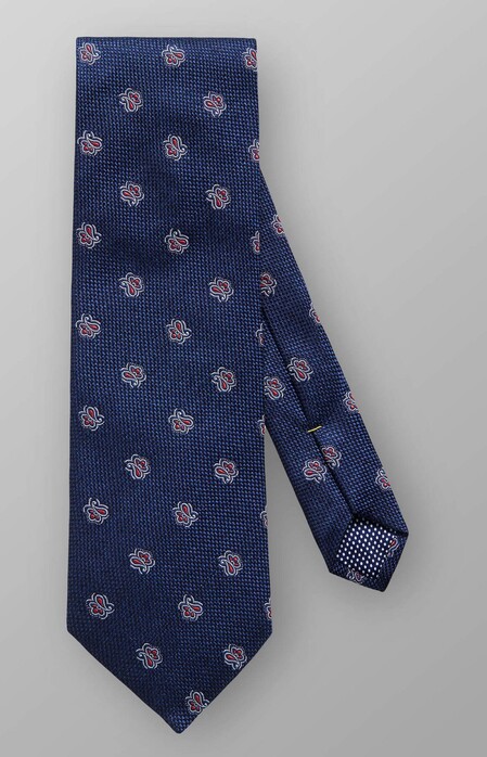 Eton Floral Woven Silk Tie Dark Navy