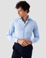 Eton Four-Way Stretch Fine Allover Stripe Overhemd Licht Blauw