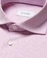 Eton Four Way Stretch Fine Micro Pattern Overhemd Roze
