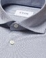 Eton Four Way Stretch Fine Micro Pattern Shirt Navy