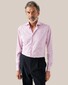Eton Four Way Stretch Fine Micro Pattern Shirt Pink