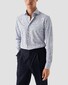 Eton Four-Way Stretch Fine Pattern Wide Spread Collar Shirt Dark Evening Blue