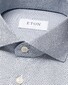 Eton Four-Way Stretch Fine Pattern Wide Spread Collar Shirt Dark Evening Blue