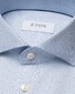 Eton Four-Way Stretch Fine Pin-Dot Pattern Overhemd Licht Blauw