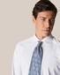 Eton Four-Way Stretch Herringbone Soft Texture Shirt Light Grey