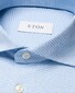 Eton Four-Way Stretch Micro Check Overhemd Licht Blauw