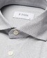 Eton Four-Way Stretch Micro Check Shirt Light Grey