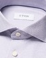 Eton Four-Way Stretch Micro Check Wide Spread Collar Overhemd Licht Paars