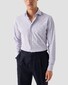 Eton Four-Way Stretch Micro Check Wide Spread Collar Shirt Light Purple