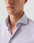 Eton Four-Way Stretch Micro Check Wide Spread Collar Shirt Light Purple