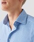 Eton Four-Way Stretch Micro Pattern Overhemd Blauw