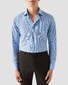 Eton Four-Way Stretch Micro Pattern Shirt Blue