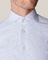 Eton Four-Way Stretch Semi Solid Fine Pattern Overhemd Blauw