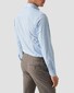 Eton Four-Way Stretch Semi-Solid Fine Pattern Overhemd Licht Blauw