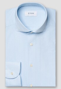 Eton Four-Way Stretch Semi-Solid Fine Pattern Shirt Light Blue