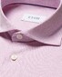 Eton Four-Way Stretch Subtle Micro Pattern Weave Overhemd Roze