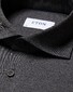 Eton Four-Way Stretch Tone-on-Tone Button Thread Shirt Black