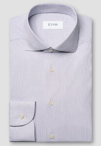 Eton Four-Way Stretch Wide-Spread Collar Overhemd Paars