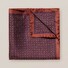 Eton Fuji Silk Paisley Pattern Pocket Square Red